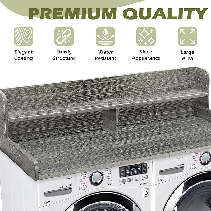 Royxen Laundry Countertop with Storage Universal Fit, Washer and Dryer - Image 5