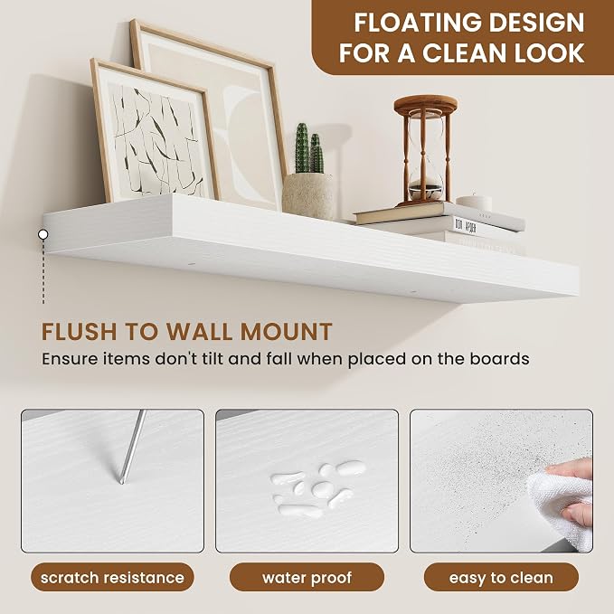 fuqing Floating Shelves for Wall, Wall Mounted Wood Floating Shelf - Image 5
