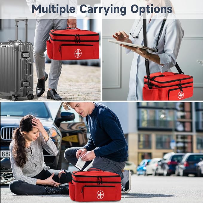 Medicine Organizer and Storage Bag Empty, Family First Aid Box, Pill Bottle - Image 3