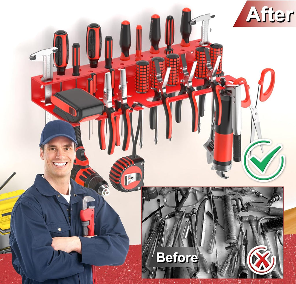 Metal Screwdriver Organizer, Wall Mount Plier Organizer Hammer Holder