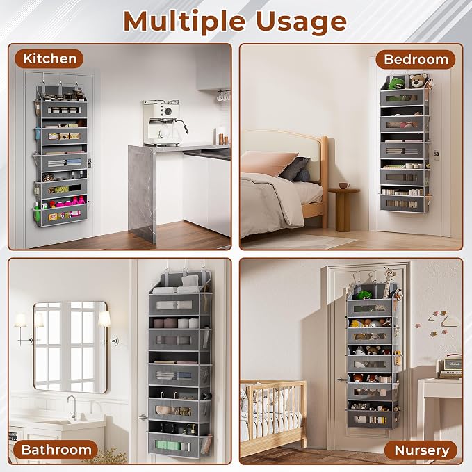 3 Packs 5-Tier Over the Door Storage Organizer - Image 7