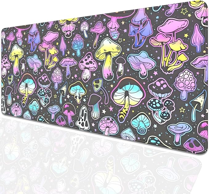 Colorful Mushrooms Mouse Pad, Large Extend Mousepad Desk Pad - Image 2