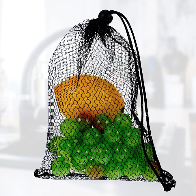TecUnite 10 Pcs Mesh Bags Drawstring Laundry Bags Large Nylon Mesh Gift - Image 6