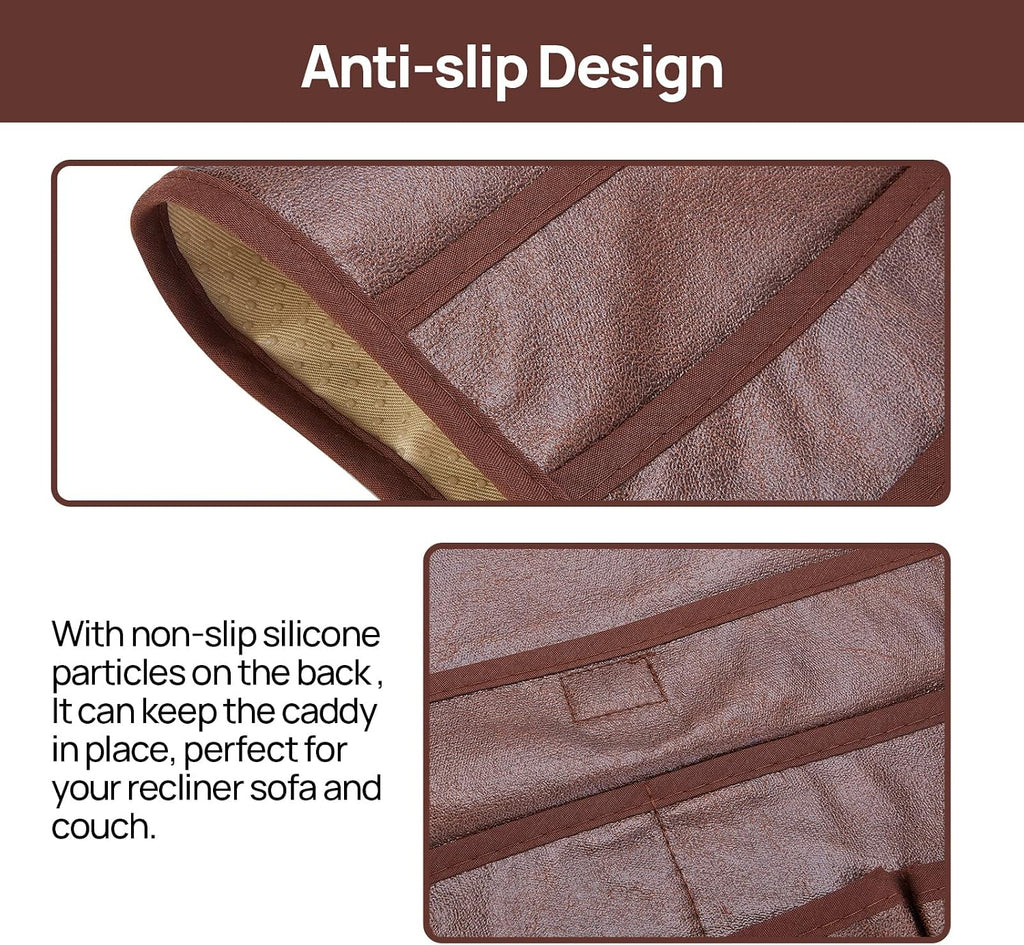 Teniux Armchair Caddy Couch Remote Control Holder, 33"x13", 6 Pockets