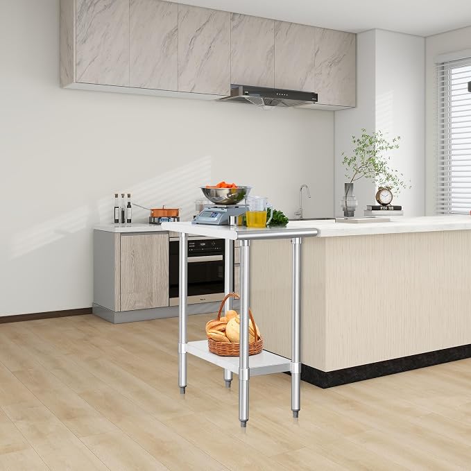 HARDURA Stainless Steel Work Table Commercial 30×15 Inches Kitchen Prep Table - Image 6