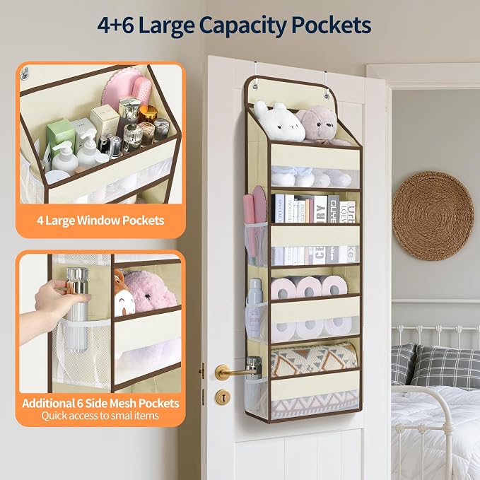 Yecaye Over The Door Organizer, Heavy Duty Hanging Organizers and Storage - Image 2