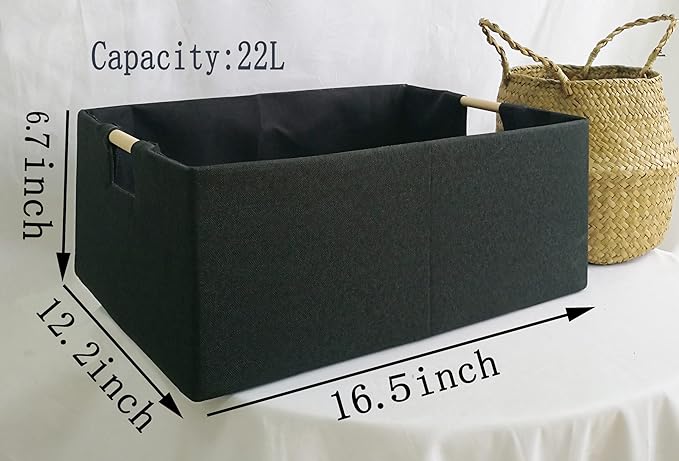 Storage Bin for Shelves Rectangle Closet Baskets Foldable Box - Image 2