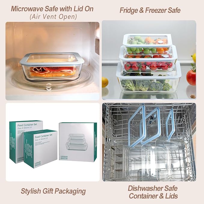 Urban Green Glass Food Container Set - Image 4