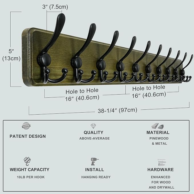Dseap Coat Rack Wall - Image 6