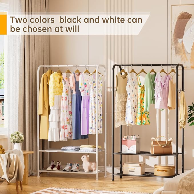 Clothes Garment Coat Rack Drying Clothing Racks Metal Freestanding - Image 4