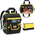 Tool Bag Backpack with Zipper Pouch and Magnetic Attraction Area, Heavy-Duty by Rexmica