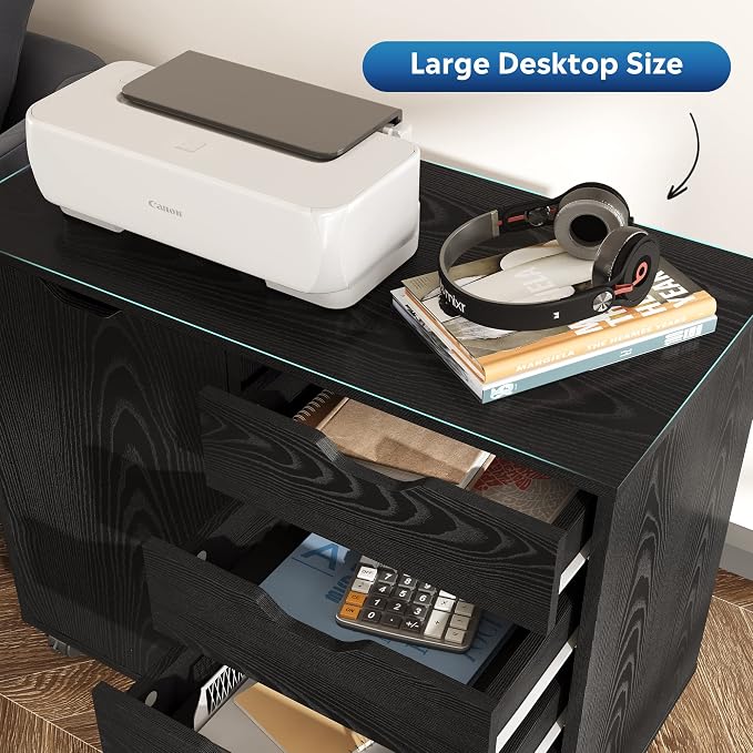DEVAISE Mobile File Cabinet, 5-Drawer Wood Dresser Chest - Image 7