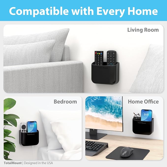 TotalMount Hole-Free Remote Holder – Eliminates Need to Drill Holes in Your Wall - Image 6