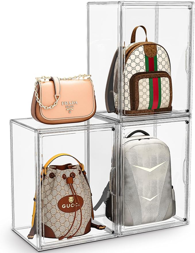 Purse Storage Organizer for Closet 3 Packs Clear Handbag Storage Organizer by MSHOMELYDIRECT