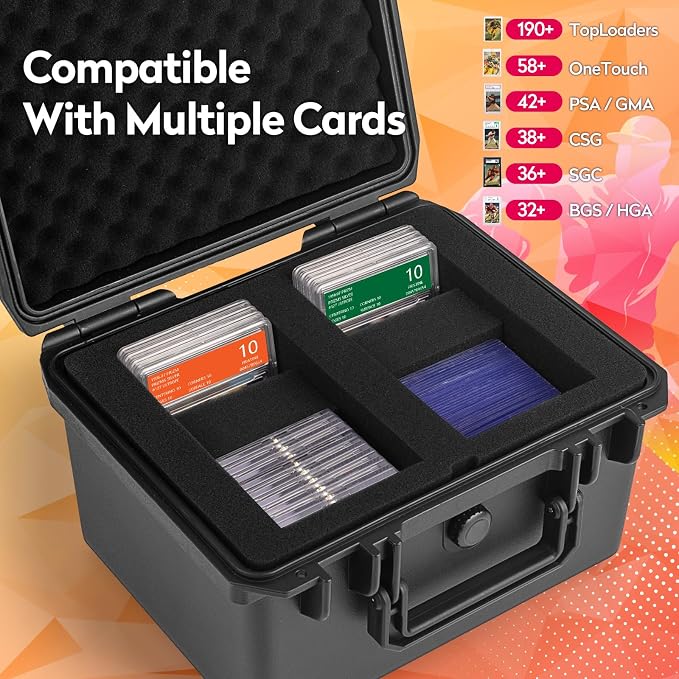 Graded Card Storage Box, Top Loaders Storage Case, Sports Trading Card Box - Image 3
