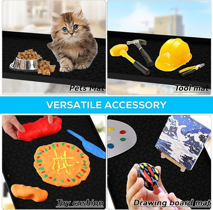 Under Sink Mat, Silicone Waterproof Under Sink Liner, Sink Cabinet Organizer - Image 4