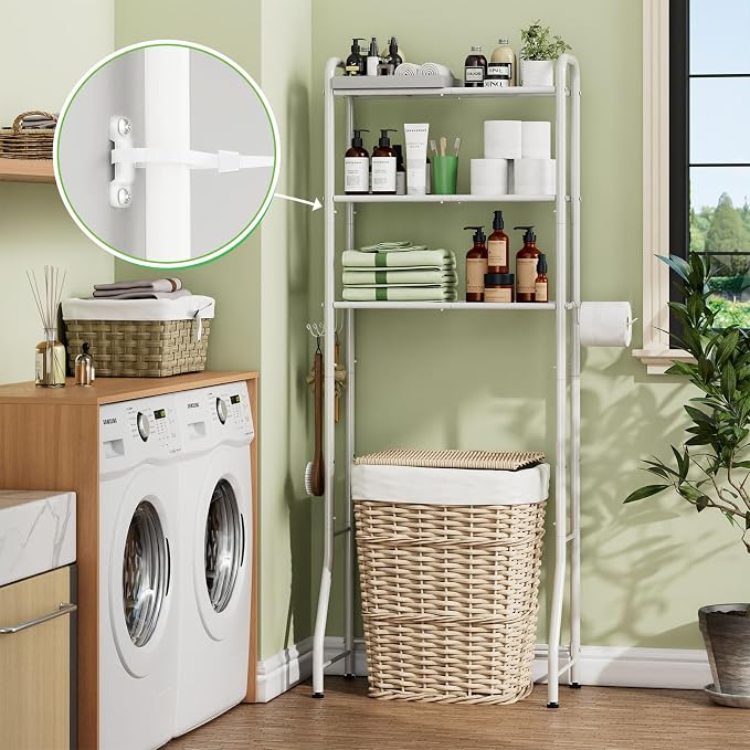 Simple Trending Over The Toilet Storage Rack, Metal 3 Tier Bathroom Organizer - Image 5