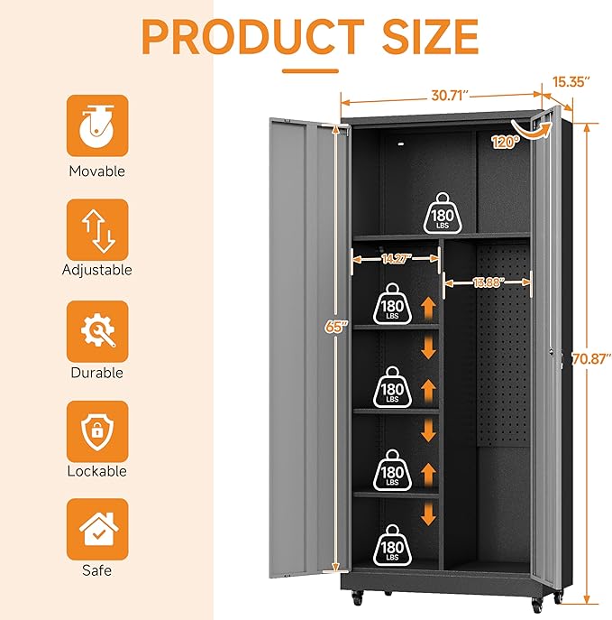Metal Garage Storage Cabinet - Image 3