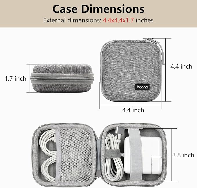 Charger Case for Macbook, Portable Tech Electronic Organizer Bag, Travel - Image 2