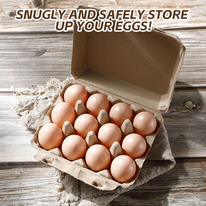 Zhanmai 100 Pack Egg Carton Bulk 12 Chicken Duck Egg Carton Vintage Printed - Image 6