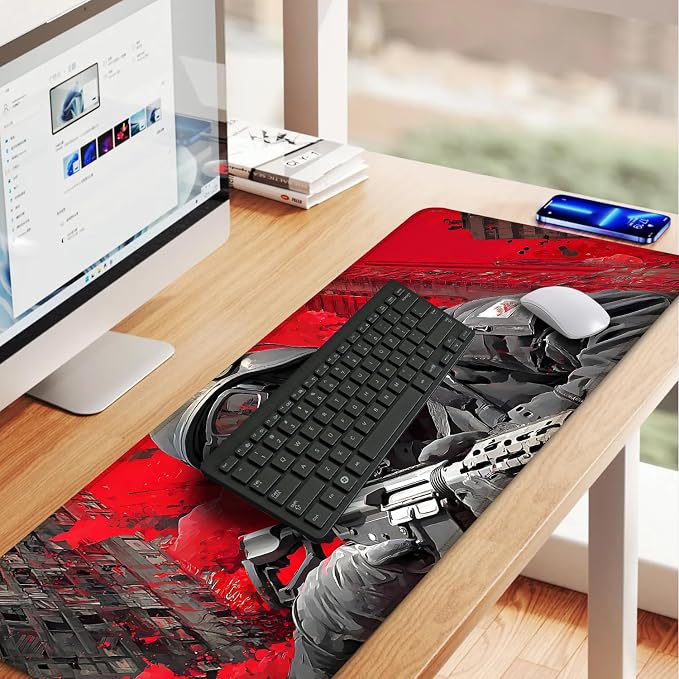 Tactical Soldier Gaming Mouse Pad – 31.5" x 11.8" Extended Desk Mat - Image 9