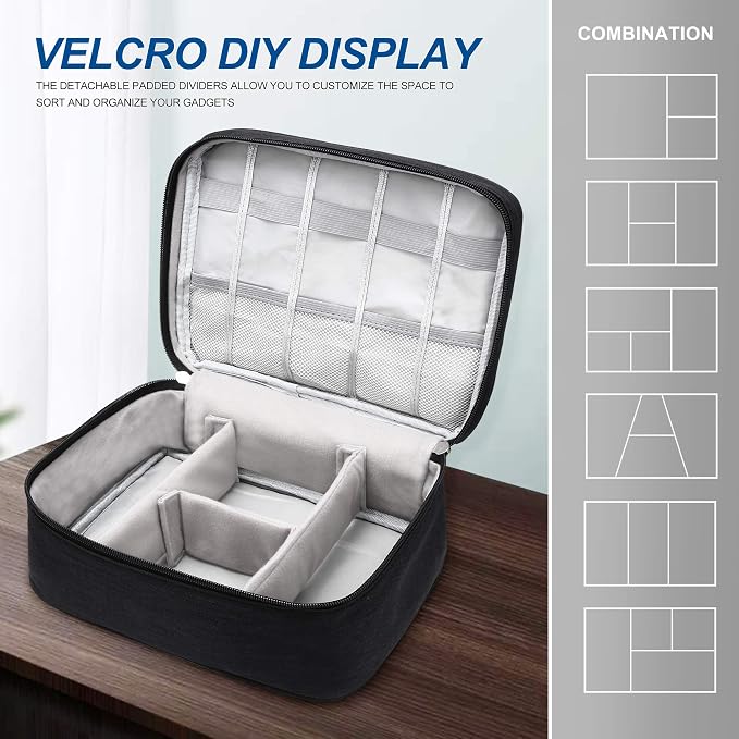 SELLYFELLY Electronics Organizer Travel Universal Cable Organizer Bag - Image 8