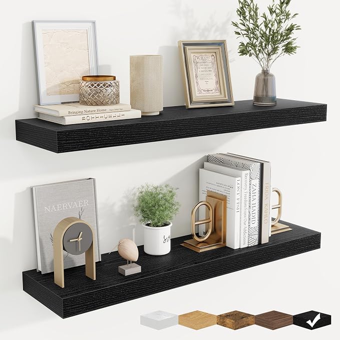 fuqing Floating Shelves for Wall, Wall Mounted Wood Floating Shelf by Fuqing