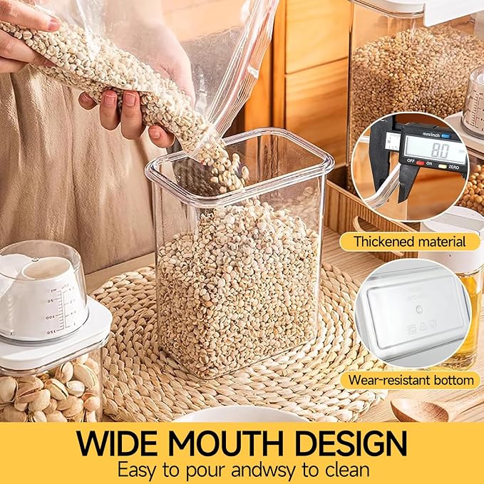 Storage Cereal Organizers Containers Sets, Food Grade BPA free PET Material - Image 5