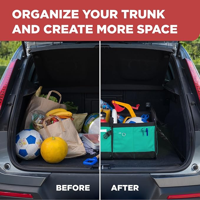 TRUNKCRATEPRO Teal Car Accessories Trunk Organizer Premium Multi Movable - Image 9