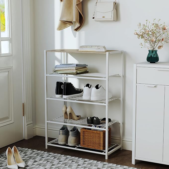 Yusong Shoe Rack Organizer, 5 Tier Industrial Shoe Storage Shelf, Narrow Sturdy - Image 8