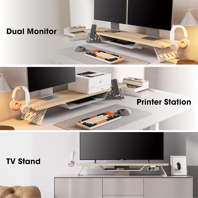 Fenge Dual Monitor Stand, 42.5 Inch Monitor Riser - Image 7