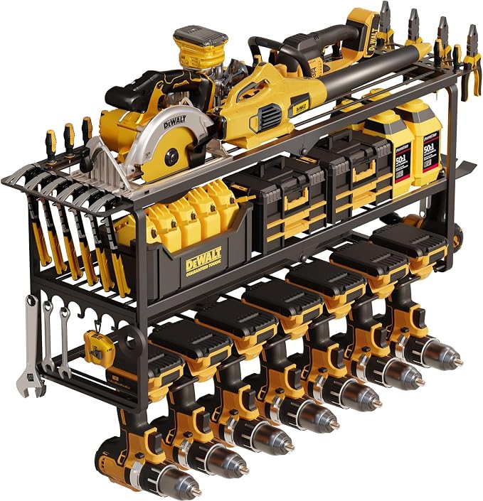 26''W Power Tool Organizer Wall Mount | 200lbs Garage Storage Rack by STURDIFLOW