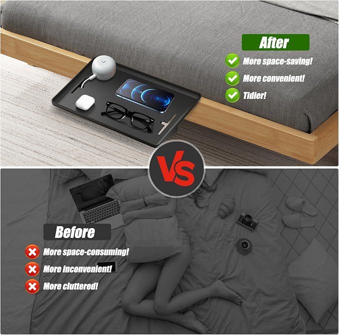Bedside Table College Dorm Room Essentials Clip On Nightstand Floating Bed Side - Image 5