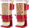 Cereal Dispenser Countertop Red 2 Pack by Osacoe