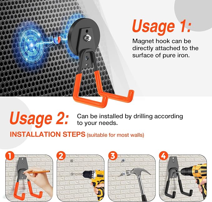 Extra Strong Magnetic Hooks for Hanging Heavy Duty, 2.6in Large Industrial - Image 7