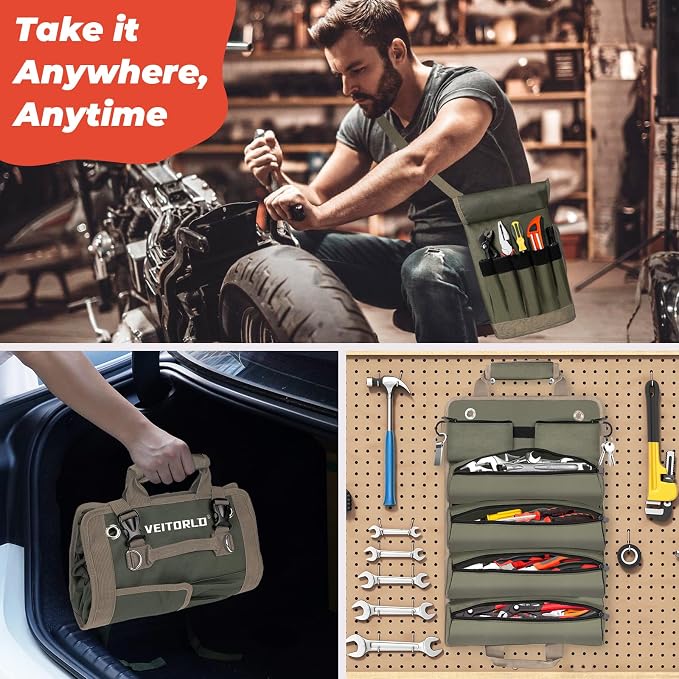 Tool Roll Up Bag, Gifts for Men Dad Husband Him Christmas, Mens Stocking - Image 6