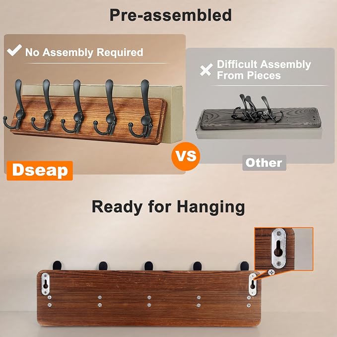 Dseap Coat Rack Wall Mount - Image 3