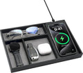 Valet Tray, Built in Wireless Charging Pad, Nightstand Organizer, Two-Toned by wirelessfuturecharger