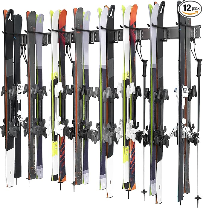 Ultrawall Ski Rack, Wall Mounted Ski Storage by UltrawallGarageTools