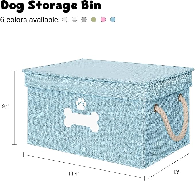 Dog Toy Basket with Lid, Dog Basket - Image 3