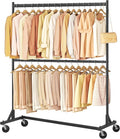 Hoctieon Double Rod Z Rack, Rolling Clothes Racks by Hoctieon