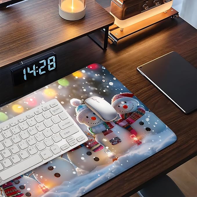 Large Mouse Pad, Snowman Christmas Desk Mat, Extended Gaming Mouse Pad - Image 9