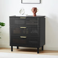ORRD 3 Drawer Dresser, Modern Iron Rattan Cabinet Dresser by ORRD
