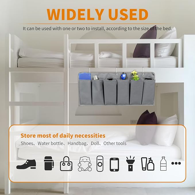 RV Shoe Pockets 6 Large Pockets Heavy Hanging Bedside Storage Organizer - Image 4