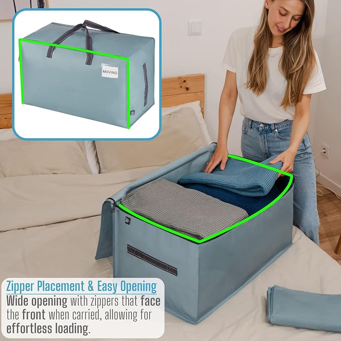 VENO 10 Pack Moving and Storage Bags, Heavy Duty, Alternative to Moving Boxes - Image 3