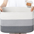 danpinera Large Woven Basket 25’’*16’’*16’’ 108L Woven Baskets by danpinera