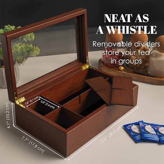 Tea Box - Luxury Wooden Tea Bag Organizer from The Apace Premier Collection - 8 - Image 3