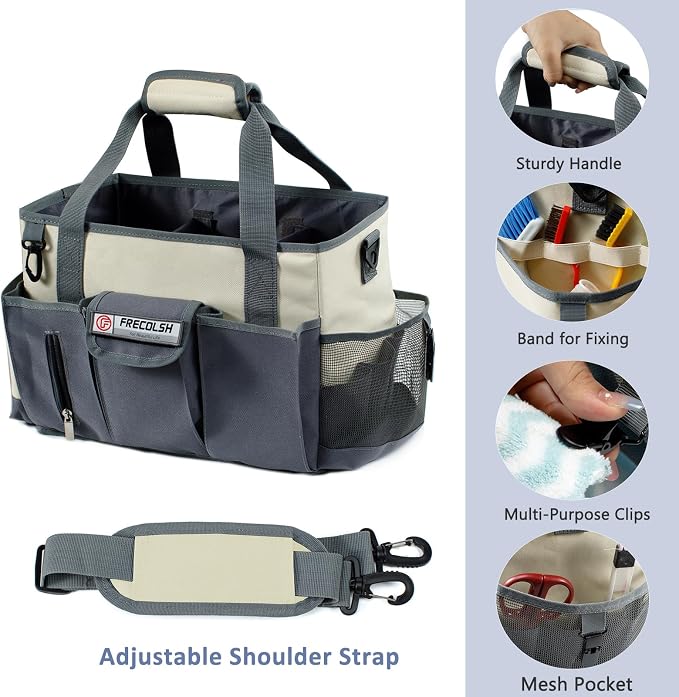 Large Cleaning Caddy for Suppliers Organizer, Wearable Cleaing Bag, Cleaning - Image 4