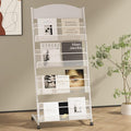 lesolar Floor-Standing Magazine Rack 4-tier Newspaper Holder Book Display Shelf by lesolar