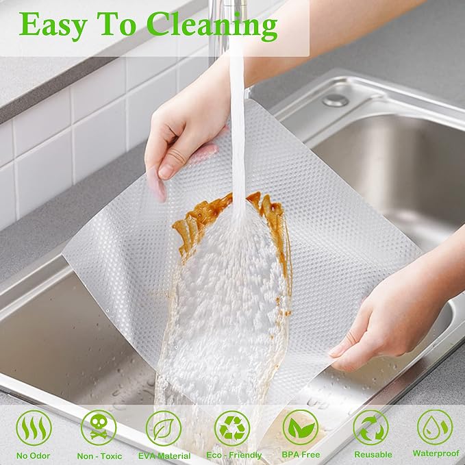 Cabinet Liners Non Slip Waterproof Clear Kitchen Drawer Shelf Liner 17.5 Inch X - Image 4